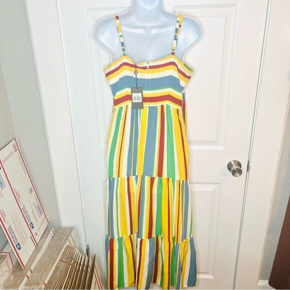 Hell Bunny Sunshine And Lollipops Maxi Dress Colorful Tiered Maxi Sundress XL - Picture 9 of 11